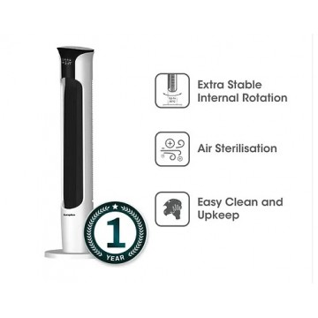 EuropAce's 44” Tower Fan with Ionizer ETF9111DWH with 1 year warranty